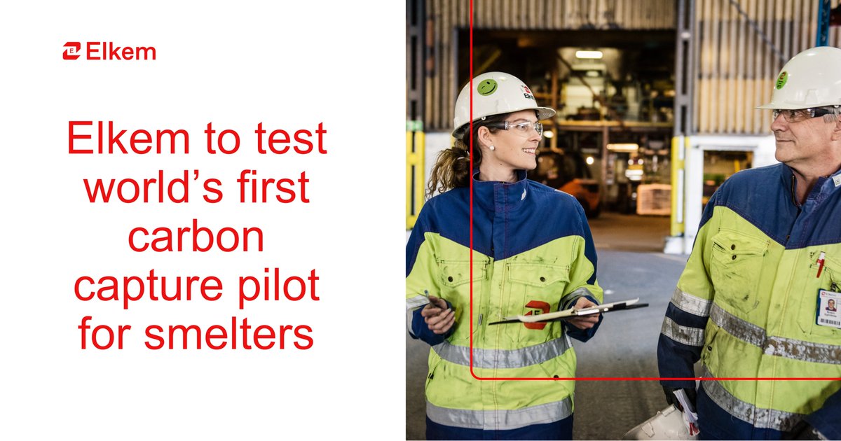 Elkem_ASA's tweet photo. Elkem, a global leader in silicon-based advanced materials, today announces that it will test the world’s first #carboncapture pilot for silicon smelters at its plant in Rana, Norway.

https://t.co/frBq6RLY2j https://t.co/EgoyQaP93W