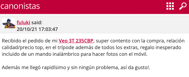 canonistas's tweet photo. Entregados los primeros trípodes de la Compra en Grupo y así opinan nuestros usuarios. Hazte con el tuyo: https://t.co/c12mAKE6vp
✅  6 trípodes a elegir con descuento
✅  Zapata extra
✅  Bono de 40€ 
✅  6 meses de suscripción
✅  Botella de agua metálica Vanguard https://t.co/MUVhaXCFjb