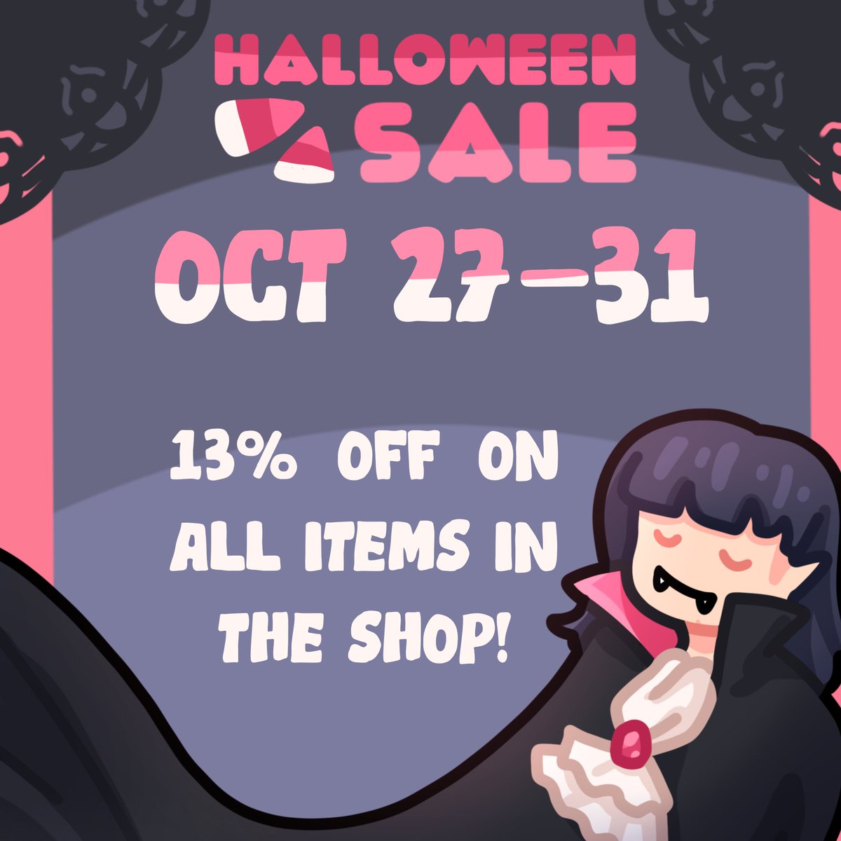 pachibean's tweet photo. Halloween sale on October 27-31! Make sure to add to cart~  (shop link in bio) https://t.co/aHDRzQcclE