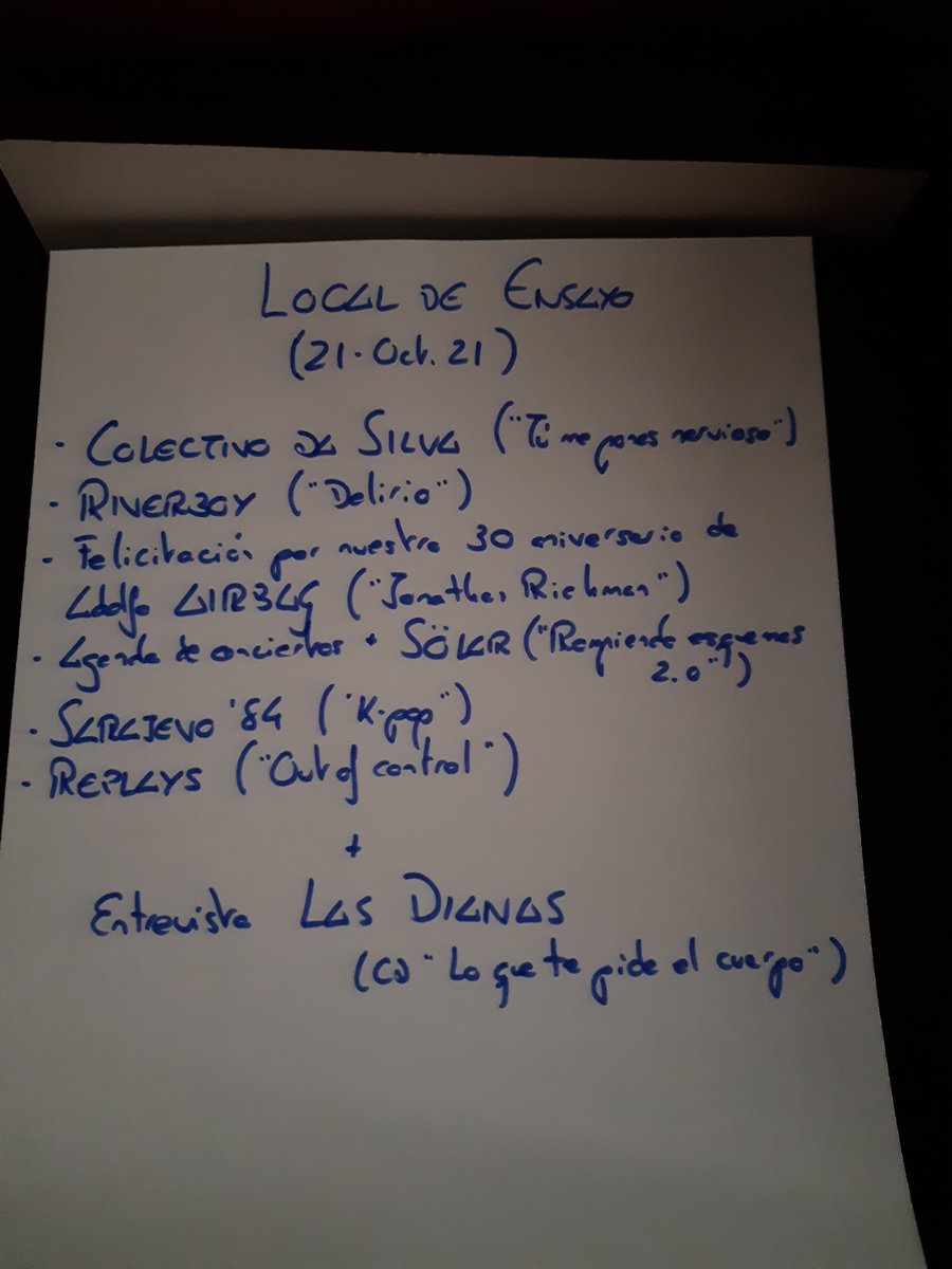 LocalDeEnsayo's tweet image. Aquí bit.ly/2Z7v8WC llevas el @LocalDeEnsayo de anoche en @canalfiesta con lo más reciente (o casi) de @ColecDaSilva, #Riverboy, @SolarRock, @sarajevo84band, @replays_dance, la felicitación por nuestro 30 aniversario de @mondoairbag y la entrevista con @lasdianas_ Ea
