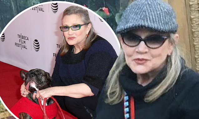 Carrie Fisher\s beloved dog Gary Fisher wishes his late mother a \happy heavenly birthday\  