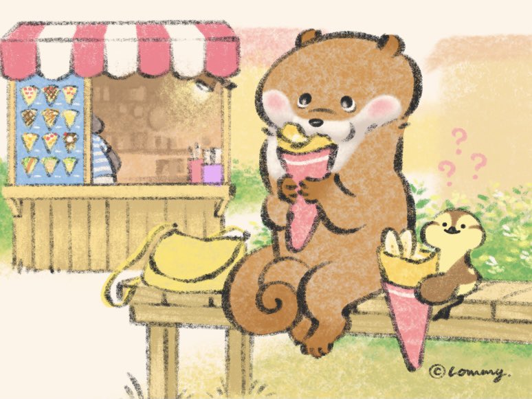 この味なの🍌🍫💐
#カワウソ 