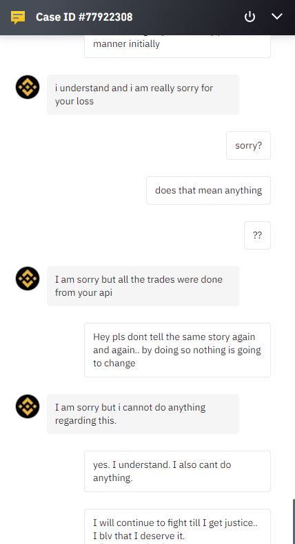 MJJathish's tweet photo. @BinanceHelpDesk @cz_binance @binance Now you are twisting the story saying the trade had happened from my API!! After 16 days of sleepless nights!! https://t.co/1ke2u1m9az