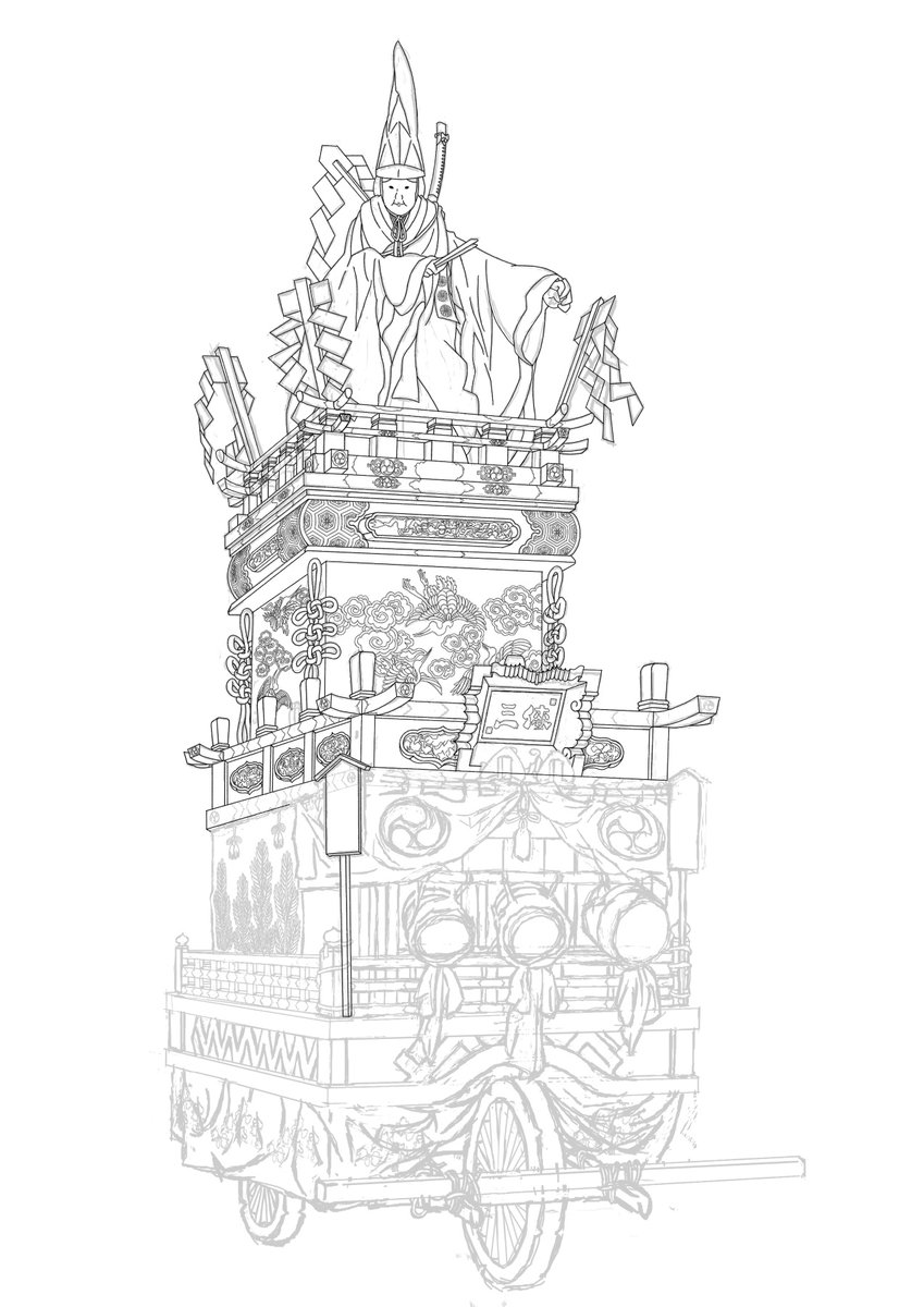 今日は栃木県栃木市の就労継続支援A型事業所で、私が持参したタブレットPCを使い、ご依頼をいただいたイラストを制作していました! 栃木市の人形山車「静御前」です♪ᕙ( ・ᗨ・ )ᕗ ムキムキ #障がい者アート #発達障害 #ADHD #絵描きさんと繋がりたい 