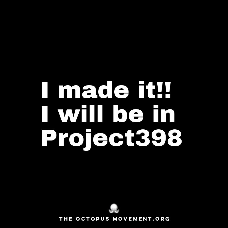 I am so honoured and delighted to be in the global art project, Project398.

#project398,  #theoctopusmovement, #art, #movement, #nonlinear #nonlinearthinking

<a href="/OctopusMovement/">The Octopus Movement</a> 
<a href="/KnoppertP/">Lord Perry Knoppert</a> Perry Knoppert 贝瑞 - Multipotentialite 🐙 

theoctopusmovement.org/project-398