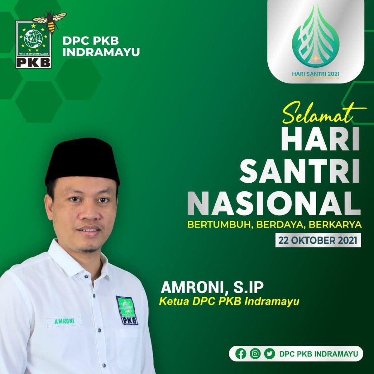 Kautsar Amroni (@kautsar_amroni) on Twitter photo Selamat Hari Santri Nasional
Santri Berdaya, Indonesia Juara
Dari Santri untuk Indonesia.
<a href="/cakimiNOW/">A Muhaimin Iskandar</a>
<a href="/EmHasanuddin/">M Hasanuddin Wahid</a>
<a href="/Jazilul_Fawaid/">Jazilul Fawaid</a>
<a href="/halimiskandarnu/">ABDUL HALIM ISKANDAR</a>
<a href="/CucunA44/">cucun syamsurijal</a>
<a href="/DPP_PKB/">DPP PKB</a>
<a href="/dpwpkbjabar/">DPW PKB JABAR</a> Selamat Hari Santri Nasional
Santri Berdaya, Indonesia Juara
Dari Santri untuk Indonesia.
<a href="/cakimiNOW/">A Muhaimin Iskandar</a>
<a href="/EmHasanuddin/">M Hasanuddin Wahid</a>
<a href="/Jazilul_Fawaid/">Jazilul Fawaid</a>
<a href="/halimiskandarnu/">ABDUL HALIM ISKANDAR</a>
<a href="/CucunA44/">cucun syamsurijal</a>
<a href="/DPP_PKB/">DPP PKB</a>
<a href="/dpwpkbjabar/">DPW PKB JABAR</a>