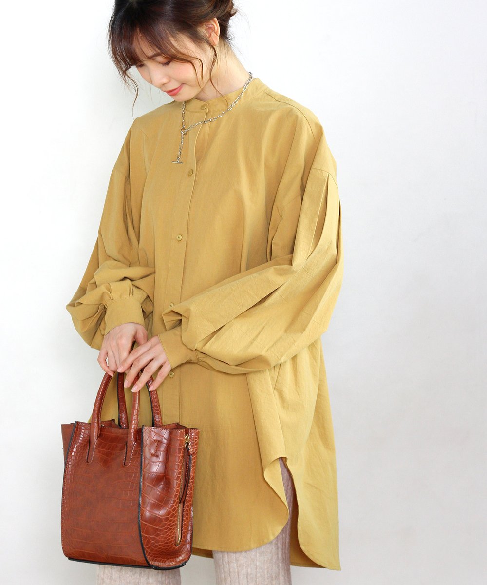 crisp_kyo's tweet photo. ＊NEW ARRIVAL＊

#c1k2906
ボリュームスリーブロングシャツ
¥5,940 tax in
(white,mustard) https://t.co/CarUZqw0XK