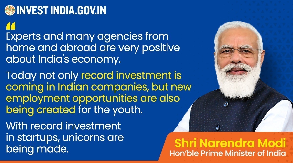 investindia's tweet photo. Hon'ble PM @narendramodi highlighted that #NewIndia continues to strengthen its position as a preferred investment destination for global investors.  

#InvestInIndia #InvestIndia @makeinindia https://t.co/EO8KXWbcNA