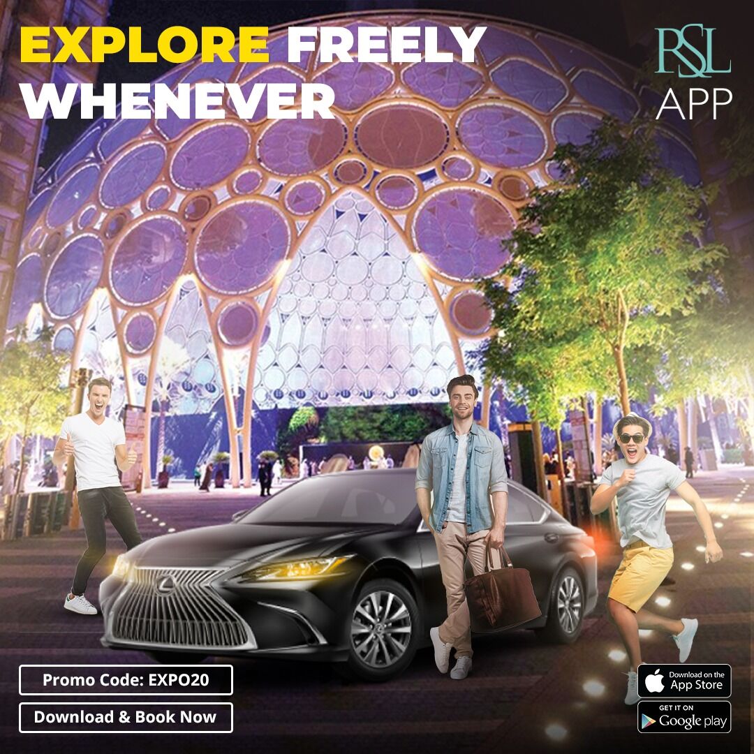 RSL_App's tweet image. Whether it's the journey to/from the EXPO 2020 or going out with your buddies, the RSL APP has got you covered.

Install RSL App and book now. - bit.ly/3afTYGE. Use promo code EXPO20 to enjoy 15% OFF.

#expo2020 #expo20 #businessride #exporide #exporider #taxitoexpo