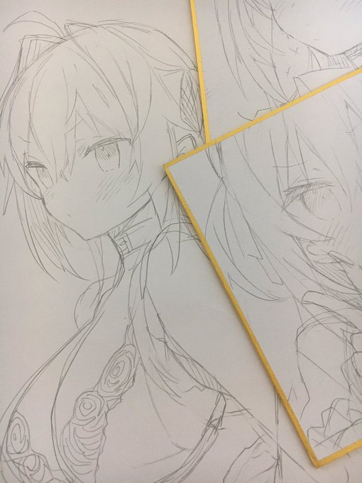 来月のファンボックス限定で通販できないかなと思って絵を描いています。 