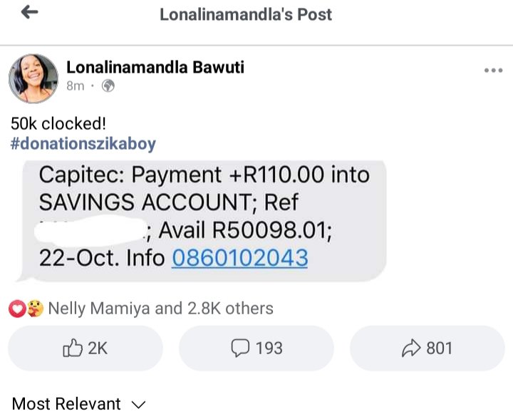 Dj_Lee_SA_'s tweet photo. 50K clocked❤❤🙌
Let's Goo❤❤
#donationszikaboy 
#LonalinamandlaBawuti 
@Lona047 you are a Queen👑❤🙌 https://t.co/IakN0ce4Rp