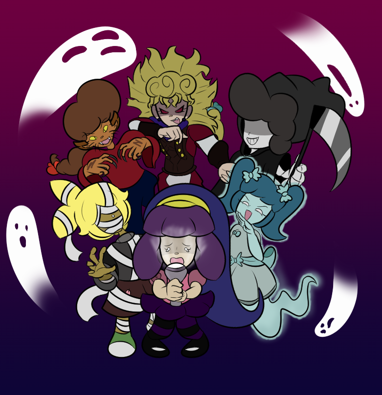 comealongsd's tweet photo. One week is left until Season 8's premiere! Halloween is also coming up soon, too... Scaring Sasuma is a tradition around here!

Happy Halloween from Ray and all of his friends! https://t.co/dLM8HFqSMI