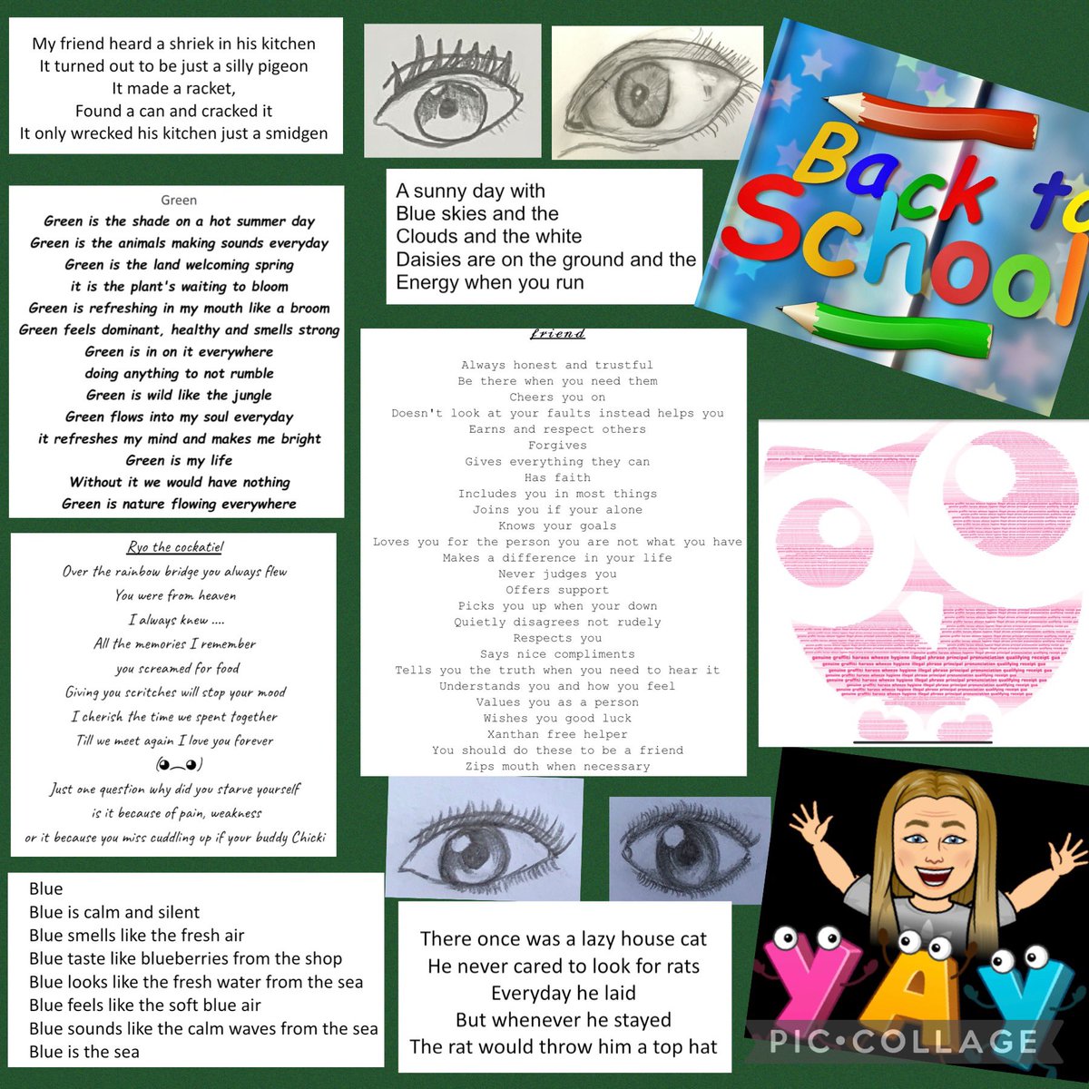 On line learning has finally come to an end and 3/6 oWLs can’t wait to see each other. This week they kept their eyes focused on writing some fantastic poetry. They are such resilient, self reliant learners and we are so excited to be back in the classroom with you all on Monday.
