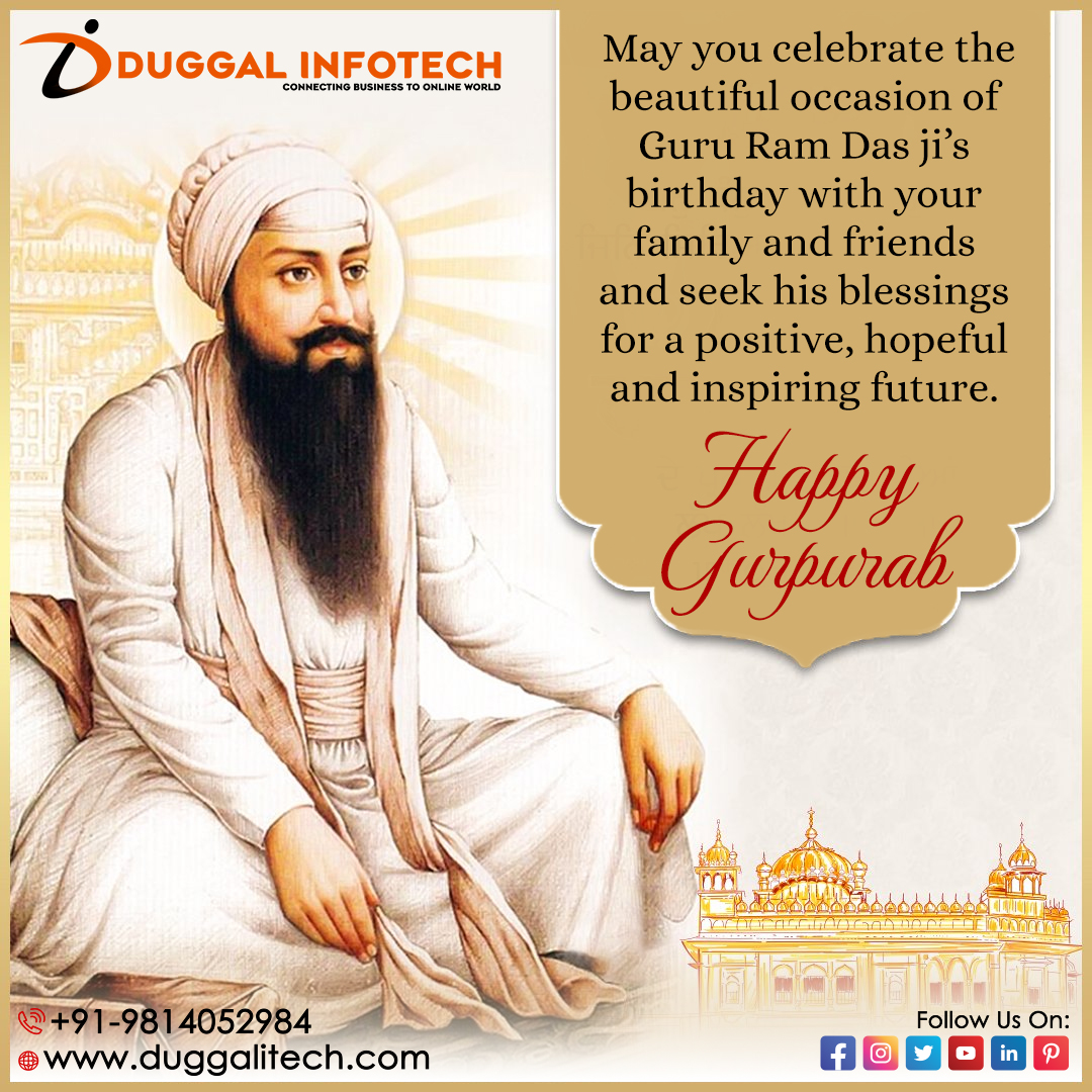 DuggalInfotech's tweet photo. Wishing you all on the occasion of Gurpurab of Shri Guru Ramdas Ji
#gurpurab #ShriGuruRamdas #gururamdasji #sikh #waheguru #sikhism #guru #india #gurudwara #celebration #goldentemple #gurbani #gurupurnima #waheguruji #happygurpurab #wmk #happygurupurab #kirtan #amritsar #blessed https://t.co/W3F0IwOulG