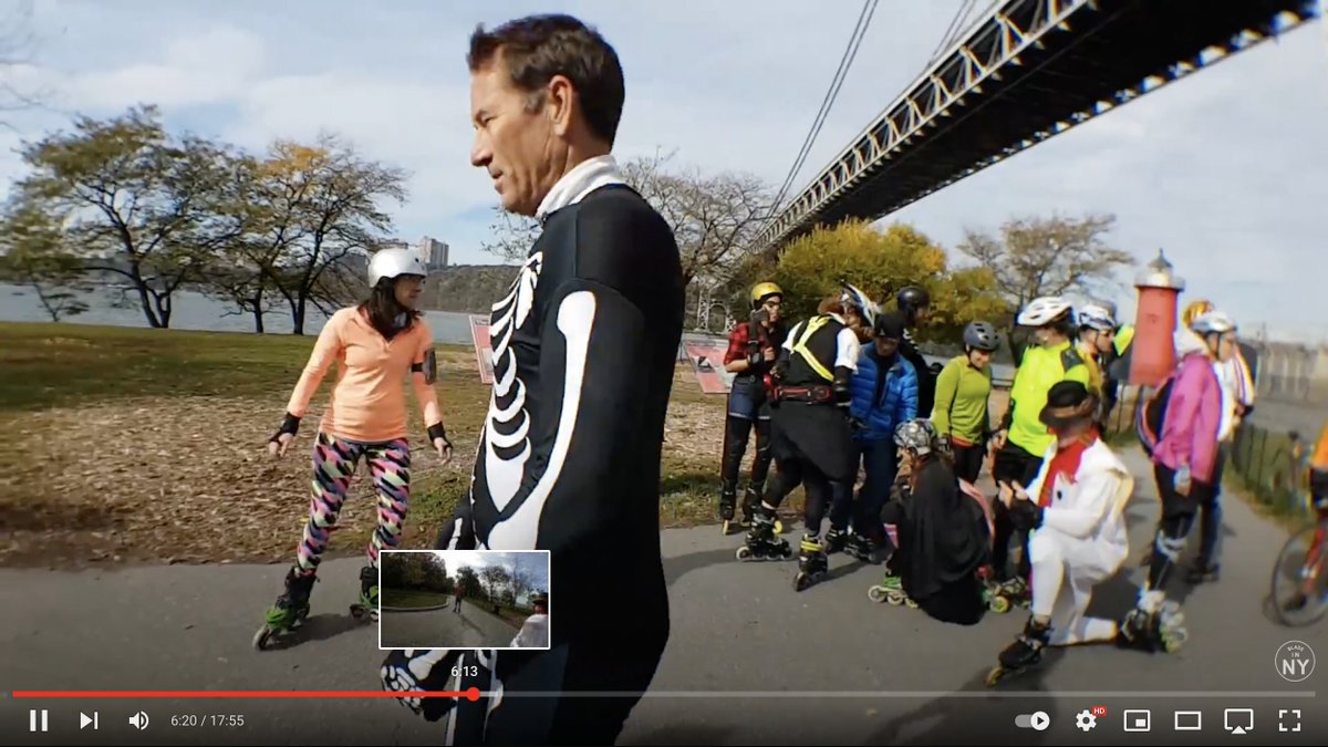 EmpireSkateNYC's tweet photo. Yeah, the grumpy look when mid-skate when someone someone wants a photo-op. Deal with it or don't skate. Anyhow, just a week until Empire's #Halloween #GroupSkate #InlineSkating from #NYC to Sleepy Hollow. https://t.co/y6B2XUyUBN
