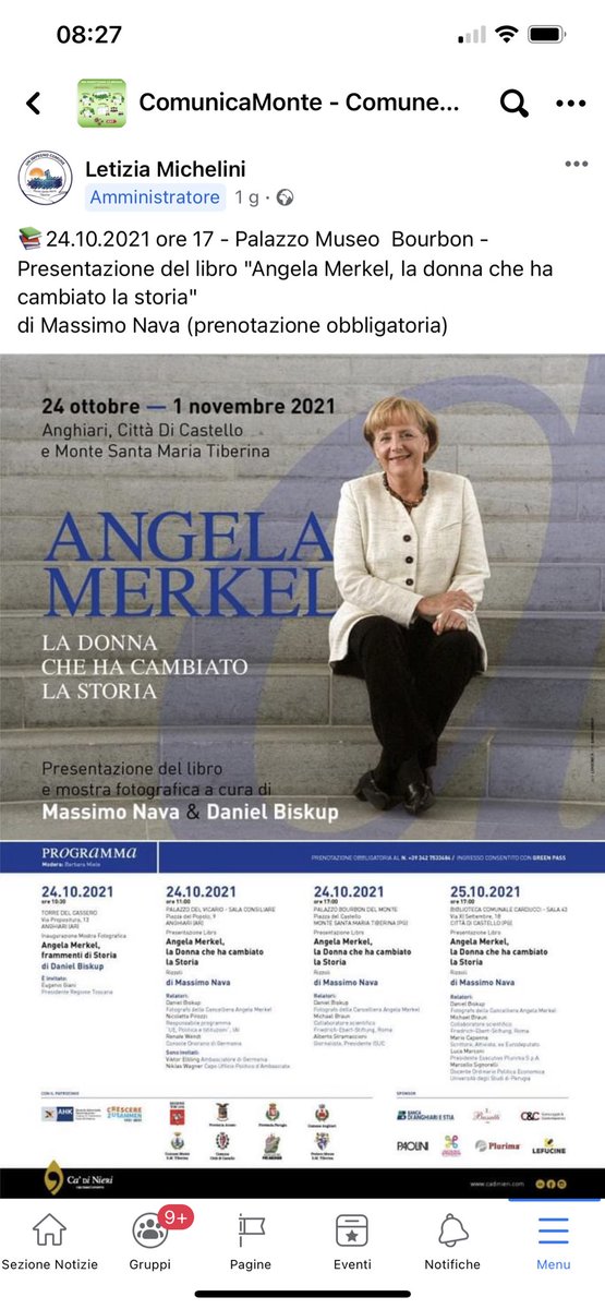 ca_nieri's tweet photo. #AngelaMerkel the woman who changed history.
#massimonava &amp; @DanielBiskup in #Anghiari, #MonteSantaMariaTiberina, #CittàdiCastello on 24 and 25 October 2021.
Organized by Ca’ di Nieri Culture &amp; Events
#rizzoli #ahk #politics #economy #Sustainability #Europe #Germany https://t.co/i45pdQhOKw