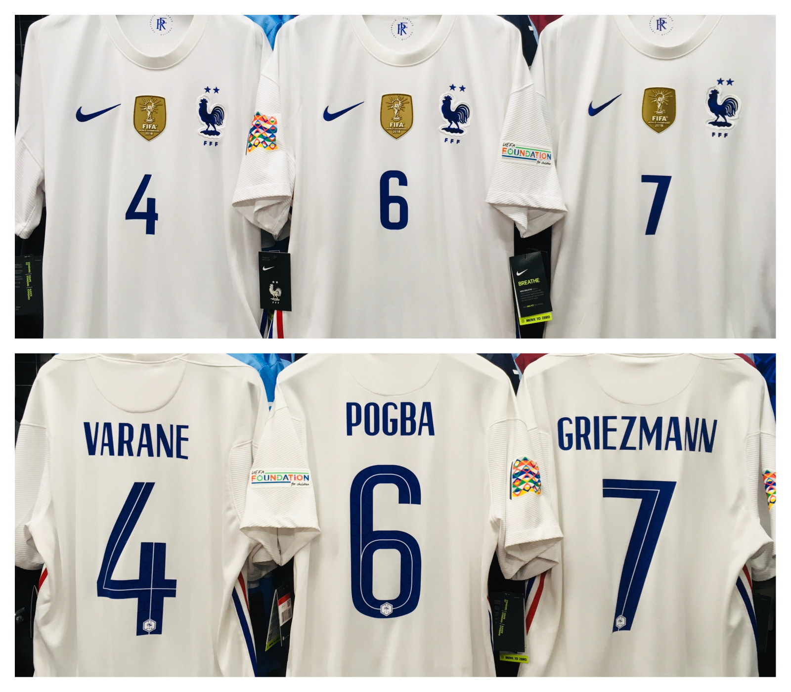 サッカーショップfcfa 実店舗open フランス ネーションズリーグ 決勝 ユニフォーム 新入荷 フランス代表 が決勝で着用し優勝した Away ユニフォーム Nationsleague フルパッチ レプリカモデルが奇跡の入荷 パヴァール ヴァラン ポグバ