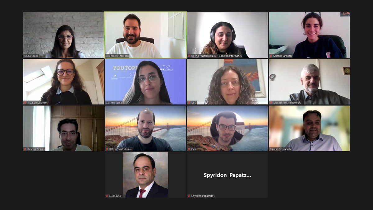 VTheofilou's tweet photo. #DLT4ALL Final Project meeting Day 1 held virtually! Our partners @seercorg @gnomonsa @InsomniaConsult  @USC_SRE @unito @Comonext_ @EBAN_org @IFFunic  presented the work that has been done in the past 3 years! 
Looking forward to the Final Conference Next Week! https://t.co/eEf0TuUPZH