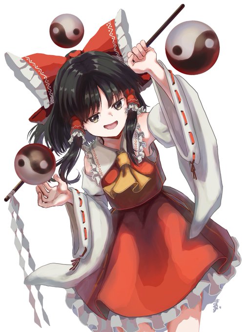 小馬鹿にしてそうな霊夢さんが描きたかった。 