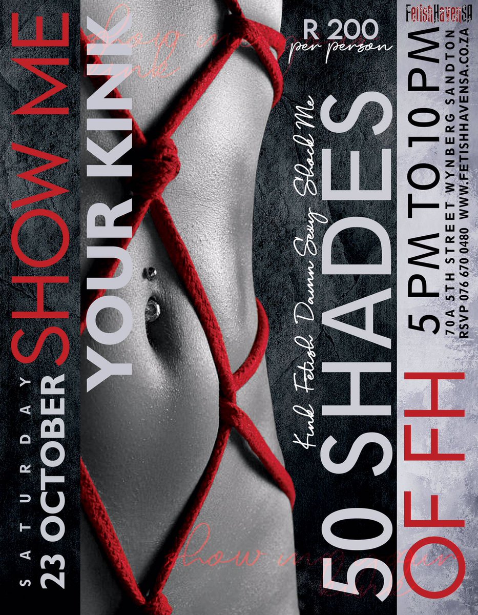 fetishhavensa's tweet photo. #230ct #fetish #fetishhavensa #lgbtq #alternativelifestyle #kinkparty #sandton #fetishvenue #women #couples #singles #dominant #submission # https://t.co/PElzWSbBPM