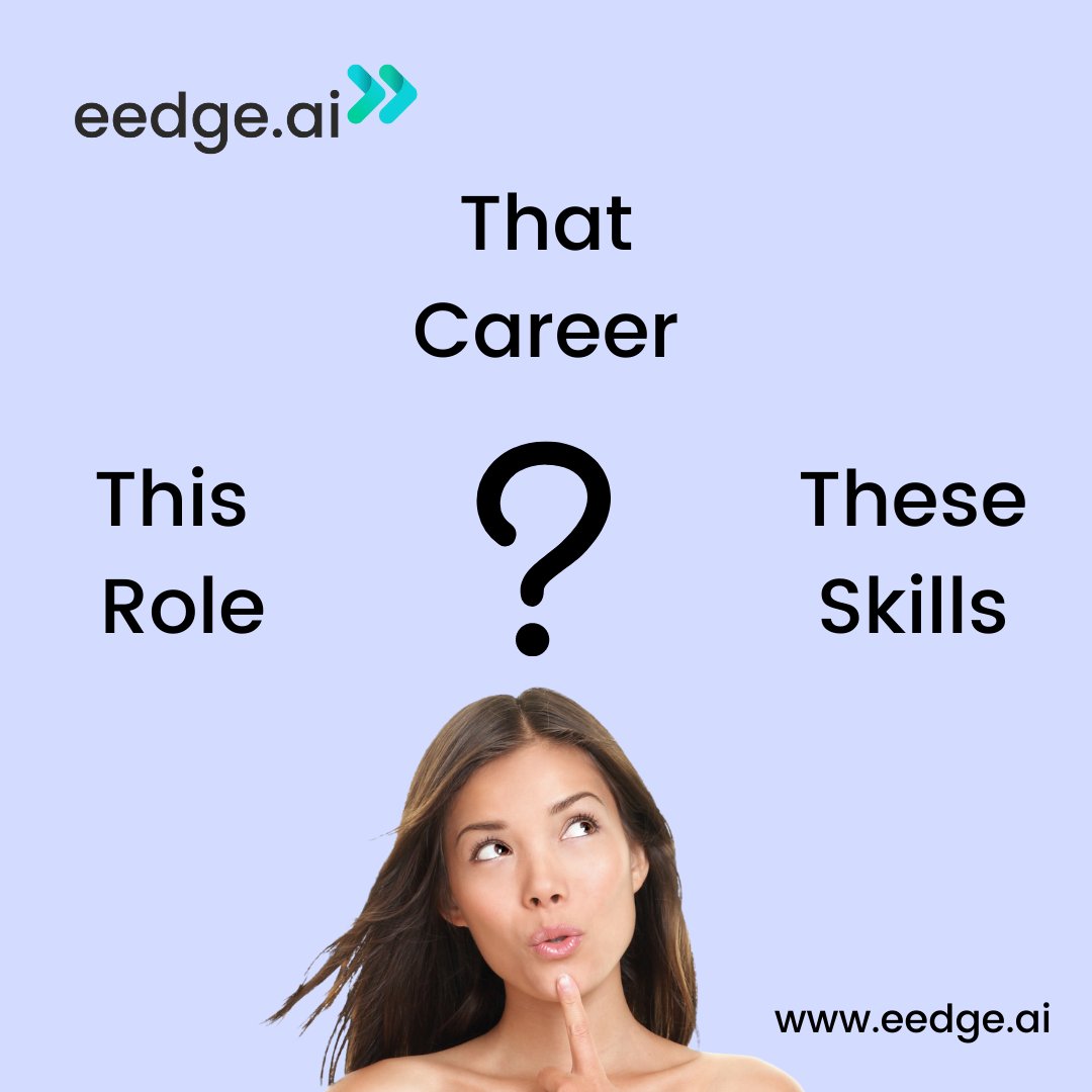 eedgeai's tweet photo. How do you decide what digital role you are interested in? Which skills do you acquire? What career do you want to pursue? 
Perception? Judgment? Research?
Don’t worry. Now, make fact-based career decisions for yourself with https://t.co/dcTKYzb1UD. It’s FREE.
#eedgeai #career https://t.co/AeJfV5UXS4