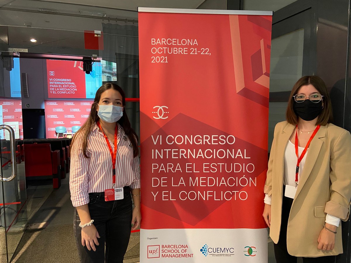 bsm_upf's tweet photo. 🟥📣Todo listo para empezar el segundo día del VI Congreso Internacional para el Estudio de la #Mediación y el Conflicto.
💻Presencial y #streaming
🔗https://t.co/JM6l9VFcFB
📲Síguelo y comparte tu experiencia utilizando los hashtags oficiales 👉 #CUEMYC #UPFBSM https://t.co/0zm9sh5MTS