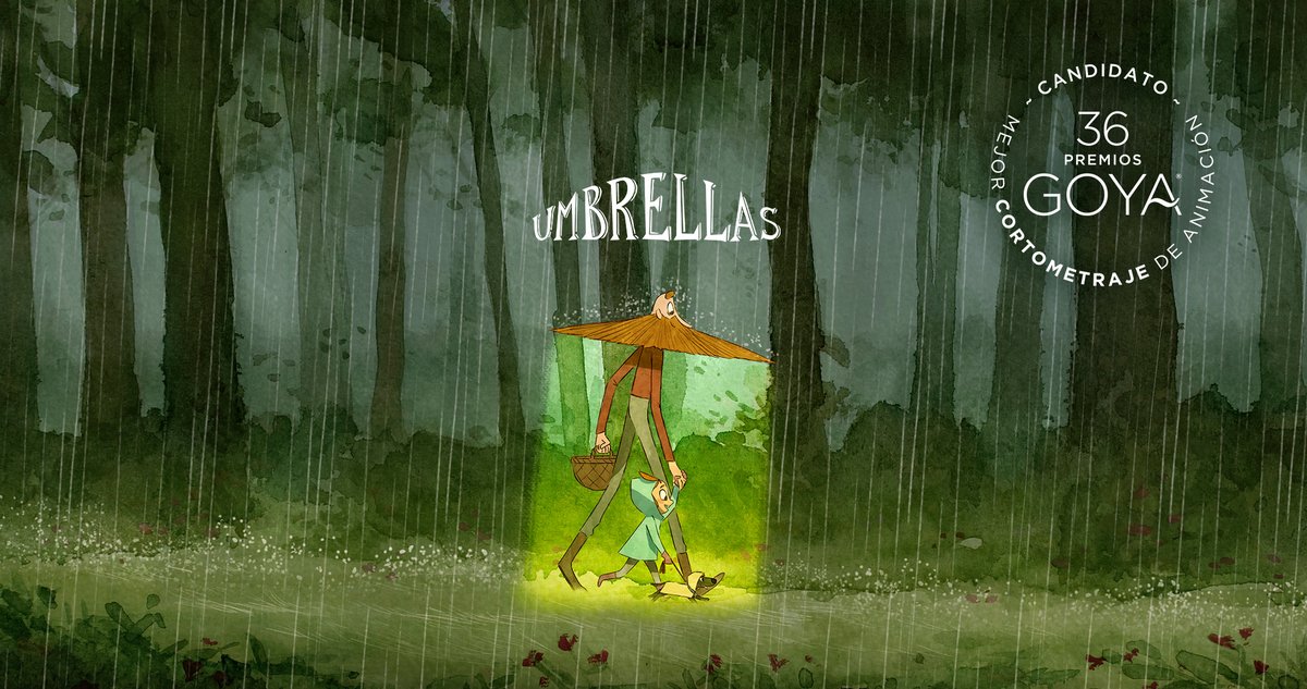 jose__prats's tweet photo. Notición, ¡UMBRELLAS está preseleccionado a los @PremiosGoya! La @Academiadecine de España ha seleccionado Umbrellas entre los 10 candidatos a Mejor Cortometraje de Animación. Enhorabuena a todo el equipo de Umbrellas y cómo no, al resto de seleccionados  #Goya2022 #PremiosGoya https://t.co/RZZQVnidrL