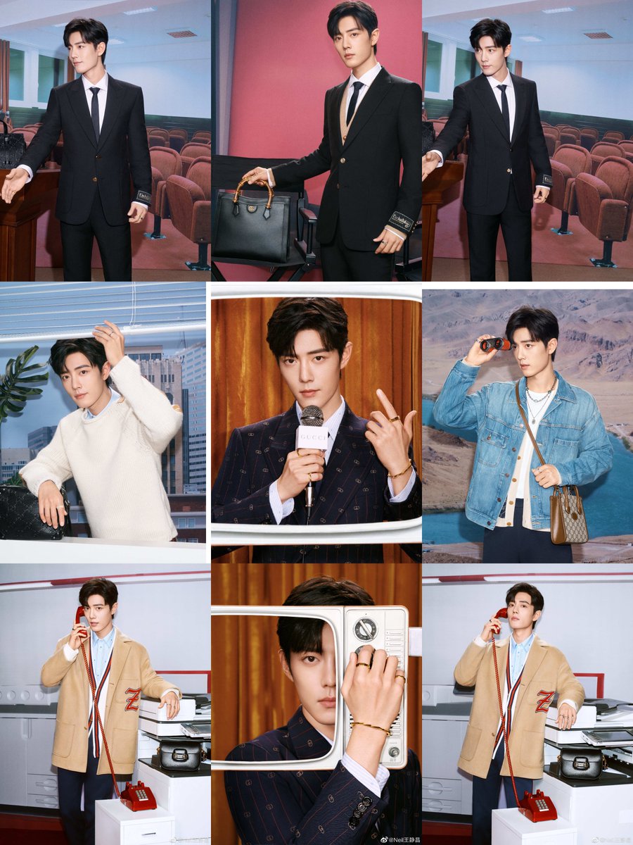 xzhan1005's tweet photo. @gucci Xiao Zhan is the perfect fit ♥️ Grateful for this journey together and looking forward to exploring Gucci’s world of creativity together with Xiao Zhan!  

#XIAOZHANxGUCCI https://t.co/UgM6coZUoC