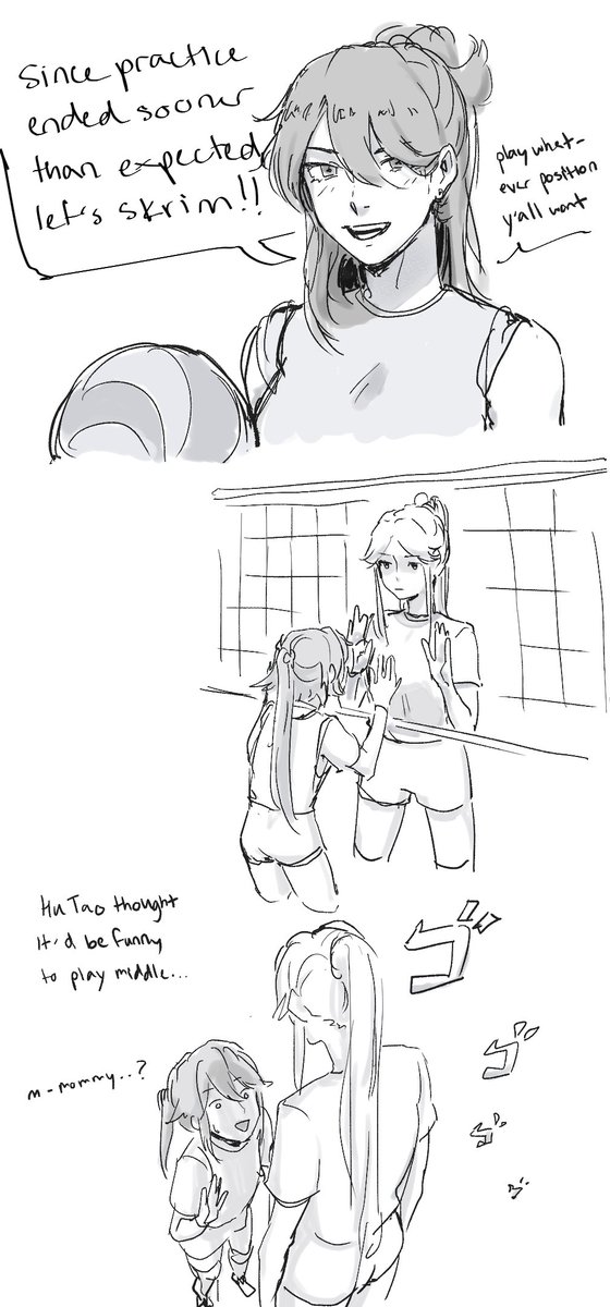 mommy sorry (based off of @y4ntaoist's genshin vball au) 