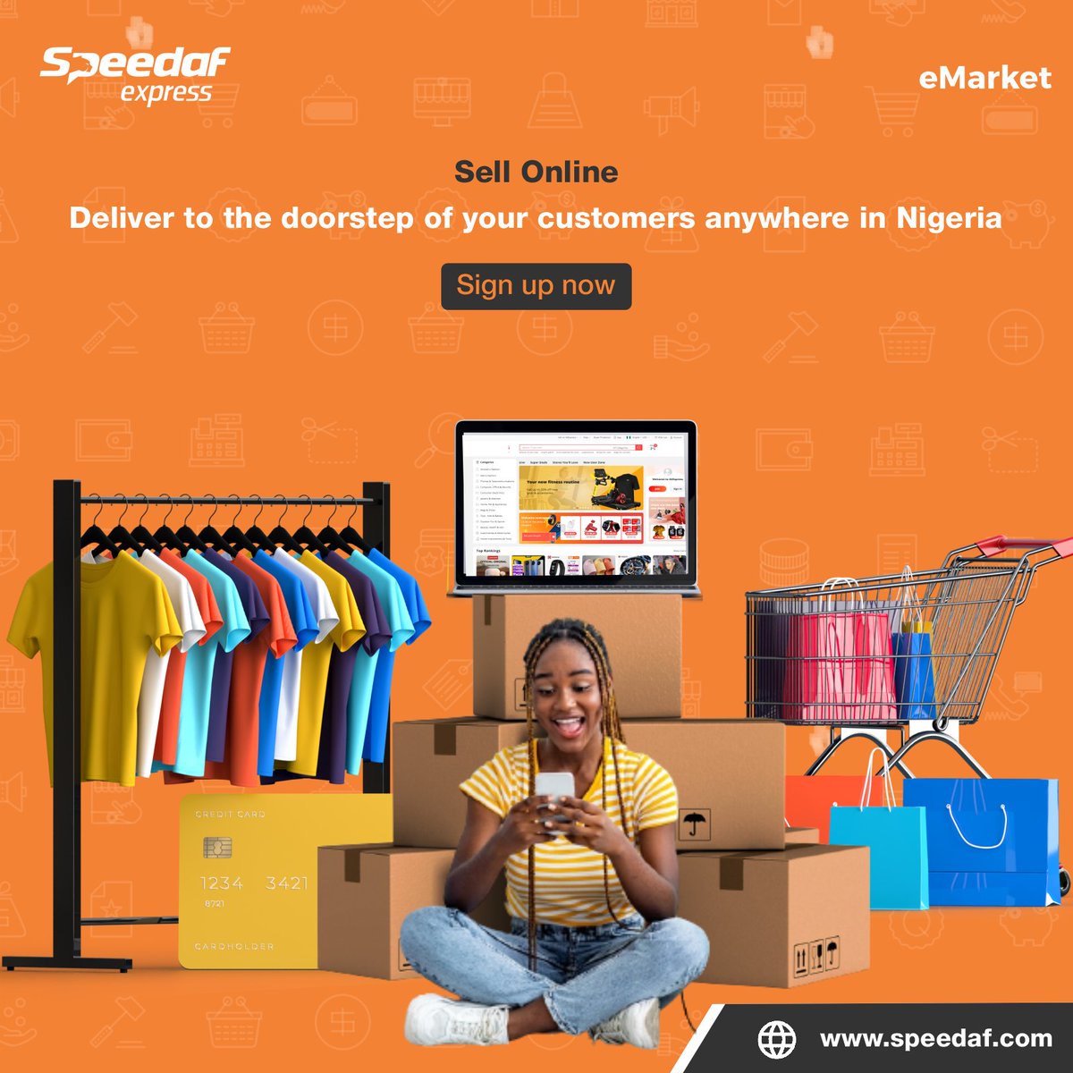Officialspeedaf's tweet photo. We are proud to partner with local business owners like you and provide seamless logistics solutions needed to grow their businesses online.
Click the link below👇🏾 to sign-up for our eMarket plan:
https://t.co/CIaQngQbSn
#Sellonline
#eCommerceMerchant
#SpeedafLogistics https://t.co/t5nWMSRlKr