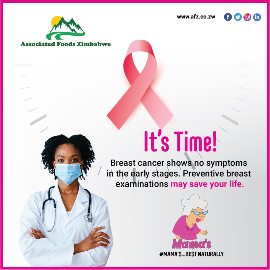 Our valued customers, it's time. 
Preventive breast examinations may save your life.
<a href="/MoHCCZim/">Ministry of HealthZW</a> <a href="/Chamvary/">The Award Winning</a> <a href="/BSSN2017/">Marlborough Farm Headlands</a> <a href="/kvgroyalty/">Royalty👑 Mwana WeDangwe</a> <a href="/larry_moyo/">Larry Moyo</a> <a href="/WalleenG/">Walter G Machaka</a> <a href="/terry_millz/">terry millz</a> <a href="/mutami_susan/">Susan Mutami</a> <a href="/rumashaya/">Rumbidzai Briee Mashayahanya</a> <a href="/ZimboKitchen/">Chef Rumbie</a> <a href="/powerfmzimbabwe/">powerfmzimbabwe</a> <a href="/WrenSarah/">Sarah Wren</a> @LeonardMathende
