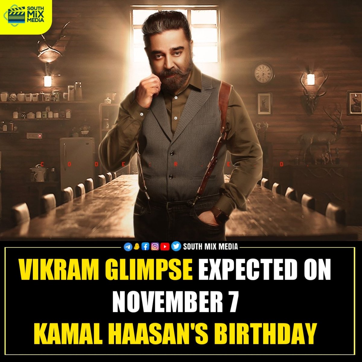 SouthMixMedia's tweet photo. Follow @southmixmedia on Instagram, Facebook Twitter & Koo for many instant updates !
#VikramGlimpse #Vikram #Aandavar #KamalHaasan #Vijaysethupathi #VikramUpdate #LokeshKanagaraj #fahadhfaasil #vikramsecondschedule
@ikamalhaasan @Dir_Lokesh
@VijaySethuOffl @anirudhofficial https://t.co/QcMwMP2Oh6