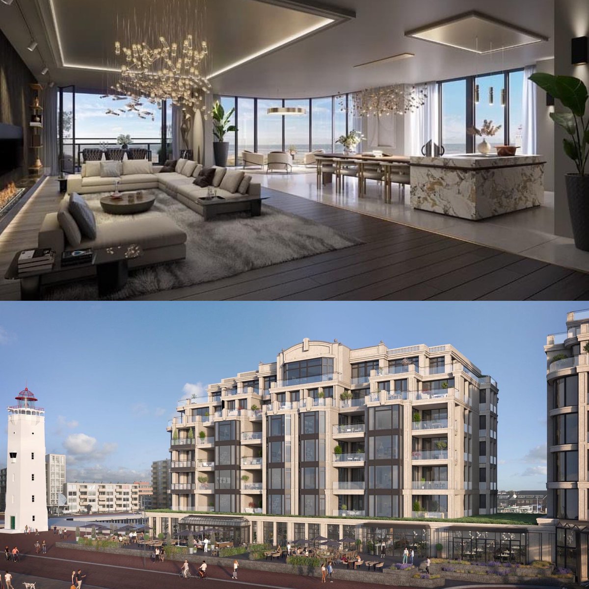 Trots op team Residence van Oranje Noordwijk. 70 appartementen en penthouses in combinatie met de ultieme luxe van het nieuwe hotel #gym #wellness #restauarants #concierge #roomservice #architectuur #vanegmondarchitecten #noordwijk #wonen #luxury