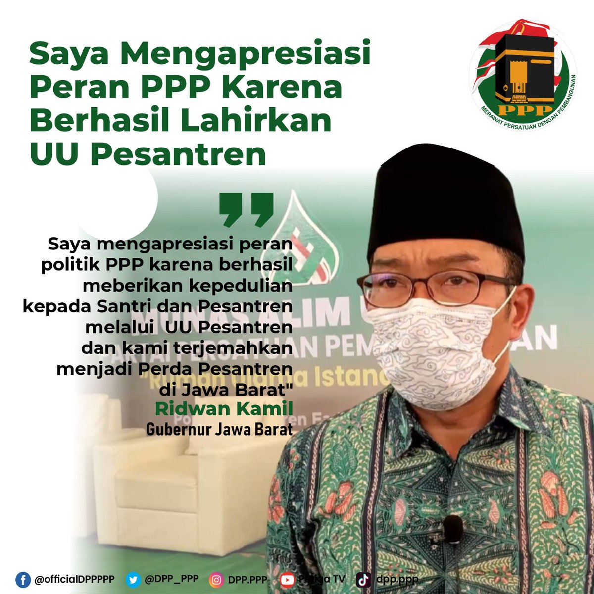 andi_bwn's tweet photo. Terima kasih Kang @ridwankamil atas apresiasinya terhadap perjuangan Partai Persatuan Pembangunan (PPP) yg melahirkan UU Pesantren. #terimakasihPPP https://t.co/LznnFypJUB