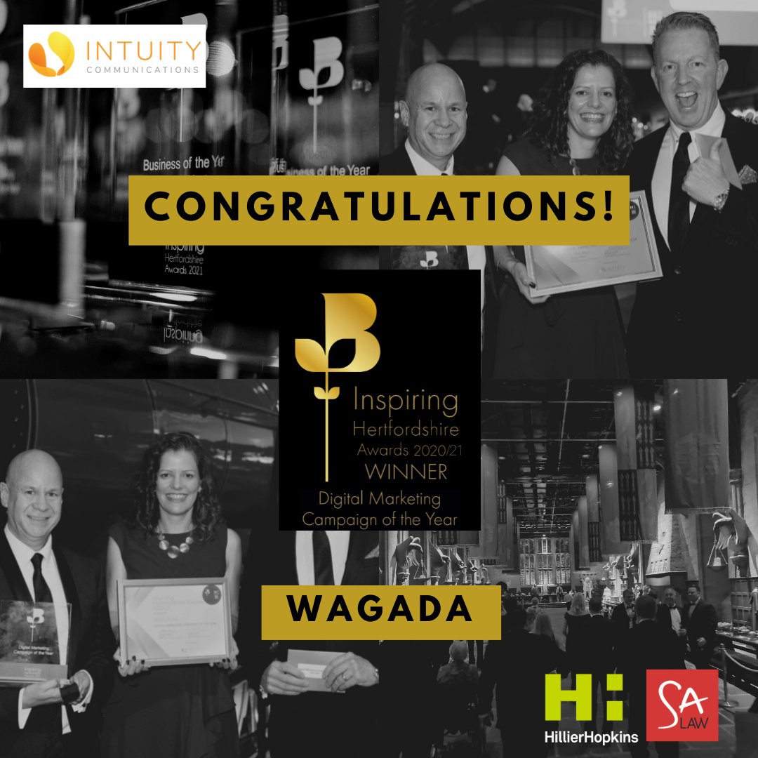InspiringHerts's tweet photo. Congratulations @wagada_digital our #InspiringHerts21 Digital Marketing Campaign of the Year winner!
@intuitycomms
“Their strategy has not only led to elevate brand awareness but has also grown the businesses financially"
#10YearsofInspiringHerts
https://t.co/Zg06y5hjPa https://t.co/cVkqM8Hh2I