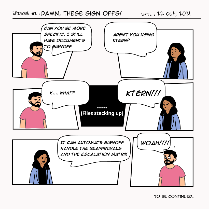 KTernOfficial's tweet photo. With KTern, project stakeholders will never have to worry about handling too many documents and key decisions related to signoffs ever.

All the reapprovals can also be taken care of by KTern.

With KTern you can save:
1. Time⌛
2. Cost 💲
3. A lot of Papers 📃

#KTernDiginomics https://t.co/vUNMd2qLkT