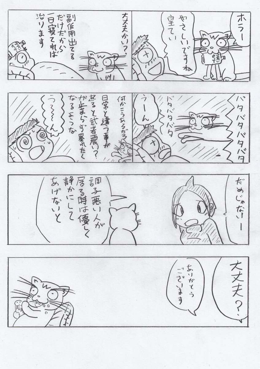ドノ様ネコイージー #漫画 #4コマ #4コマ漫画 #猫漫画 #猫皇帝 #肉筆