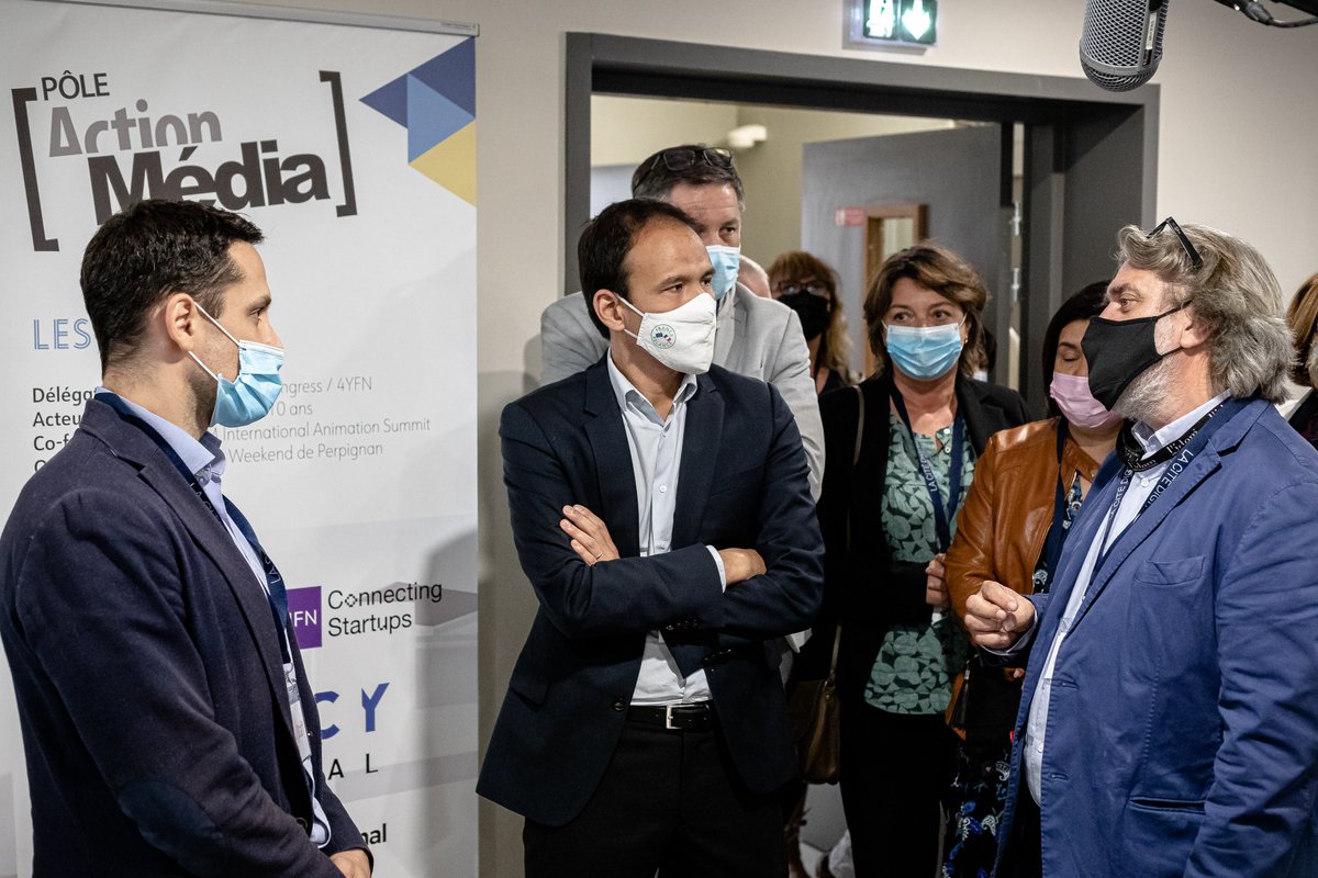 ClusterPAM's tweet photo. C'est une grande fierté d'avoir pu accueillir le Secrétaire d'Etat @cedric_o dans la Cité Digitale du Soler et de lui avoir présenté 7 startups parmi nos 80 entreprises adhérentes.
Avec ce magnifique outil, l'aventure ne fait que commencer !
#ClusterPAM #FrenchTech https://t.co/Htf7UQuI6y
