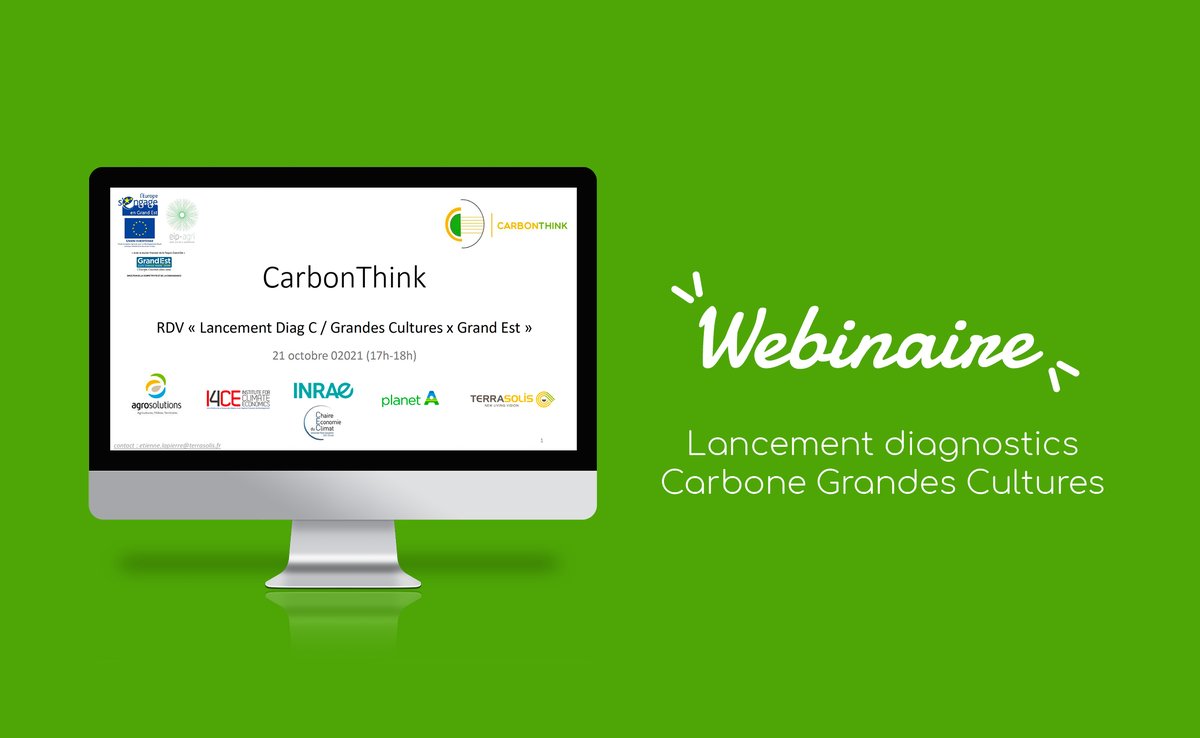 CarbonThink's tweet image. WEBINAIRE 💻

✔️Carbon Think a initié hier soir le premier rendez-vous de la communauté Carbone Grandes Cultures en Grand Est. 
 
👏 Merci aux particpants ! 

📆 Prochainement lancement du diagnostic carbone des 100 fermes en Grand Est.