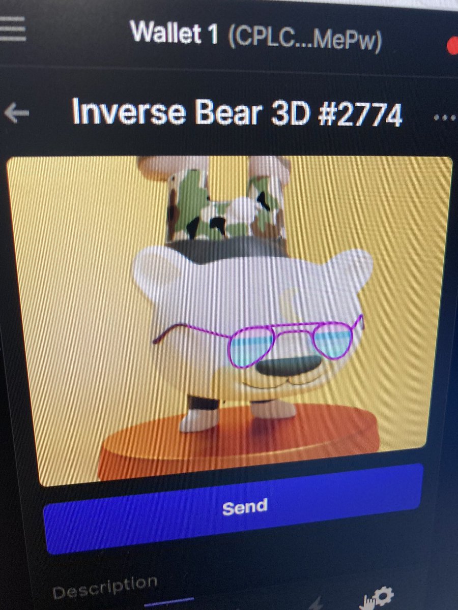 edamaeda's tweet photo. 初期から応援してるinverse bearが3Dになって再登場。2Dの時は7体回してA１つとしょっぱい結果でしたが今回はなんと2回目にレジェンダリー引きました！完全に弐号機！笑笑　なんとか売り切れて市場が盛り上がりますように！3Dプリンタ対応！
#InverseBears #SolanaNFT #NFT https://t.co/h1vFcAyL8A