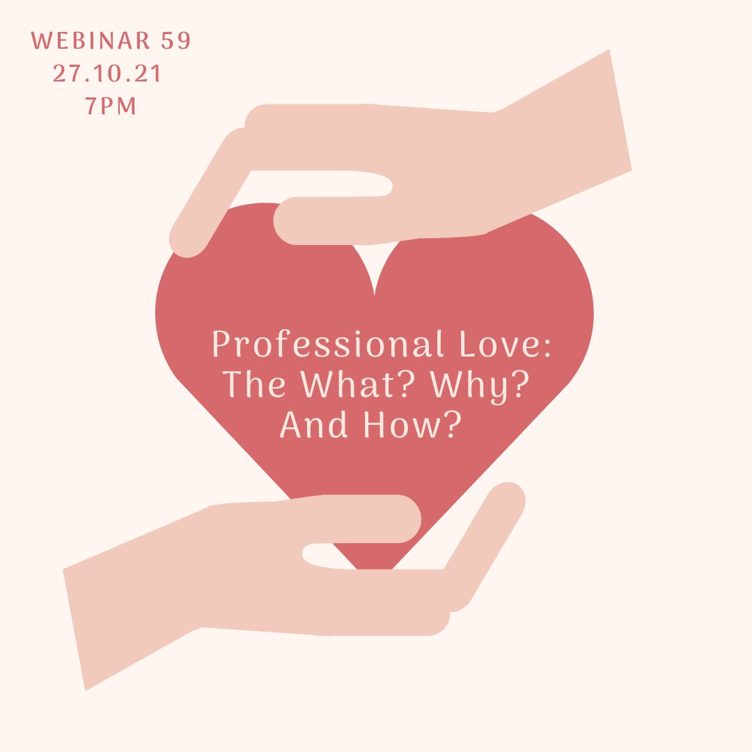 Following on from the popularity of our webinar on professional kindness, this session takes a similar approach to the topic of professional love. What is it? Why is it important? How do we integrate professional love into our practice? ❤️ Register today us02web.zoom.us/webinar/regist…