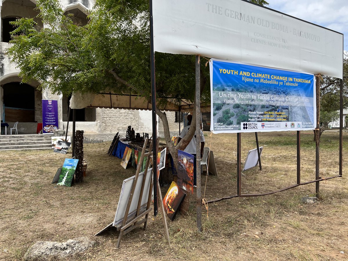 Day 1 of #Bagamoyo #youths event to send messages to #COP26 delegates is on. #Schoolchildren debate on what #Climatechange means to them. ⁦<a href="/tzBritish/">British Council Tanzania</a>⁩ ⁦<a href="/BritishArts/">British Council Arts</a>⁩ ⁦@DCMSArts⁩ ⁦<a href="/GCRFstandrews/">GCRF & Global Challenges Forum</a>⁩ ⁦<a href="/VisHeritage/">Visualising Heritage</a>⁩ ⁦<a href="/dickybates2/">Richard Bates</a>⁩ ⁦<a href="/UdsmOfficial/">University of Dar es Salaam</a>