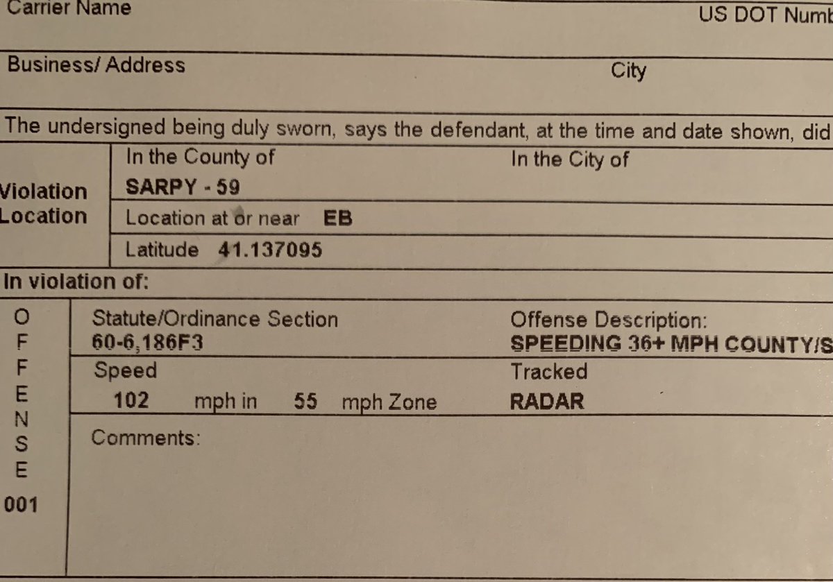 NSP_TroopA's tweet photo. Troopers just stopped this 17 year old for traveling 102mph in a 55mph zone on Highway 370 near 60th Street. Please obey the posted speed limit signs. #NSP115 https://t.co/IIvGQDHzkC