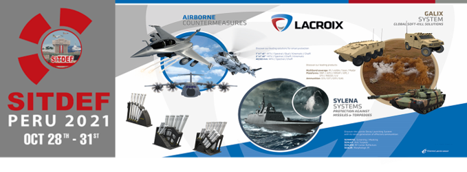 LACROIX_Defense's tweet photo. #SITDEF2021 #event
Looking forward to welcome you at @SITDEF
Eager to talk about our solutions #CounterMeasures #Chaff&Flares by @LACROIX_Defense , vehicles survivability #GALIXAOS, naval protection with #SYLENAMK2 #DLS …
Come to see us at #FrenchPavilion by @PandC_I . https://t.co/2VGvM9Gxrj