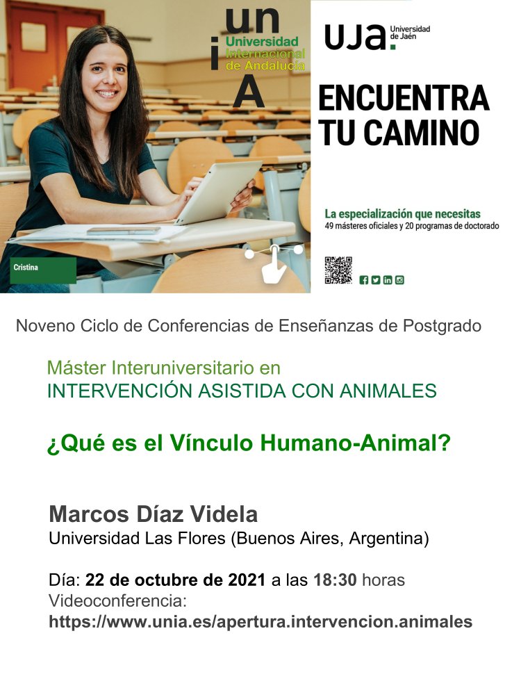 MasterIAA's tweet photo. No te pierdas la intervención de @MarcosDiazVidel en la Conferencia Inaugural del Máster.
Sigue el acto en directo a partir de las 18:30h en:
https://t.co/1RPlm4PgAR
#masteriaa #formacion #intervencionesasistidasconanimales #postgrado #universidad #andalucia #perros #caballos https://t.co/7yFIc50GVP