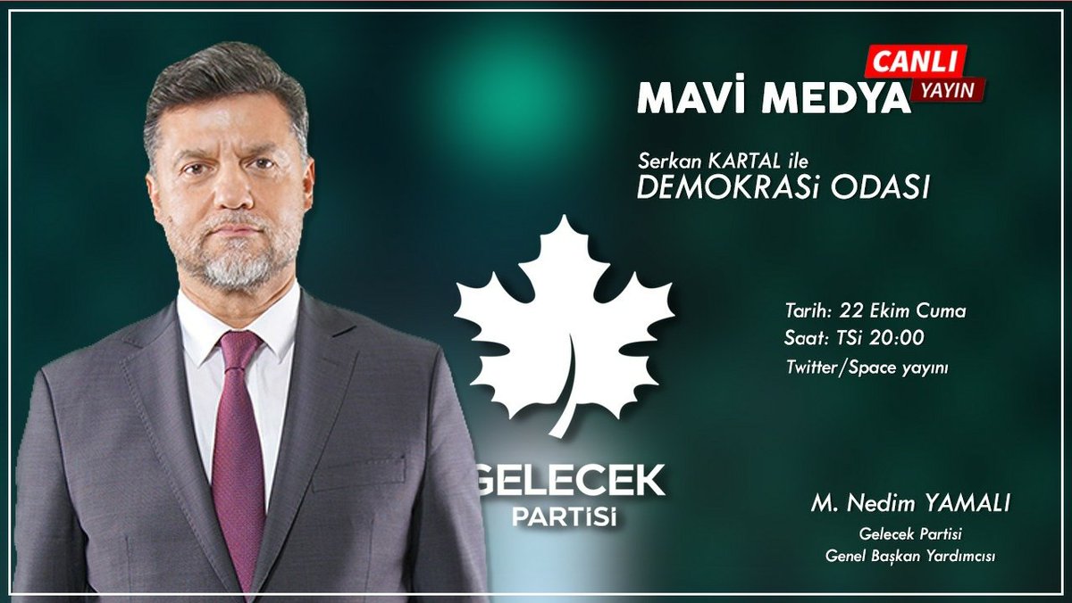#DemokrasiOdası Bugün konuğum <a href="/GelecekPartiTR/">Gelecek Partisi</a> genel başkan yardımcısı sn <a href="/mnedimyamali/">M. Nedim Yamalı</a> ile gündeme dair herşeyi konuşacağız. YouTube ve Twitter space ortak yayında buluşmak üzere. <a href="/MaviMedyaTv/">Mavi Medya TV</a>  <a href="/ErginAvci58/">Ergin AVCI</a> <a href="/gokhanozbek/">Gökhan ÖZBEK</a> @eacarer
👇👇👇
youtube.com/watch?v=j2ItiP…
