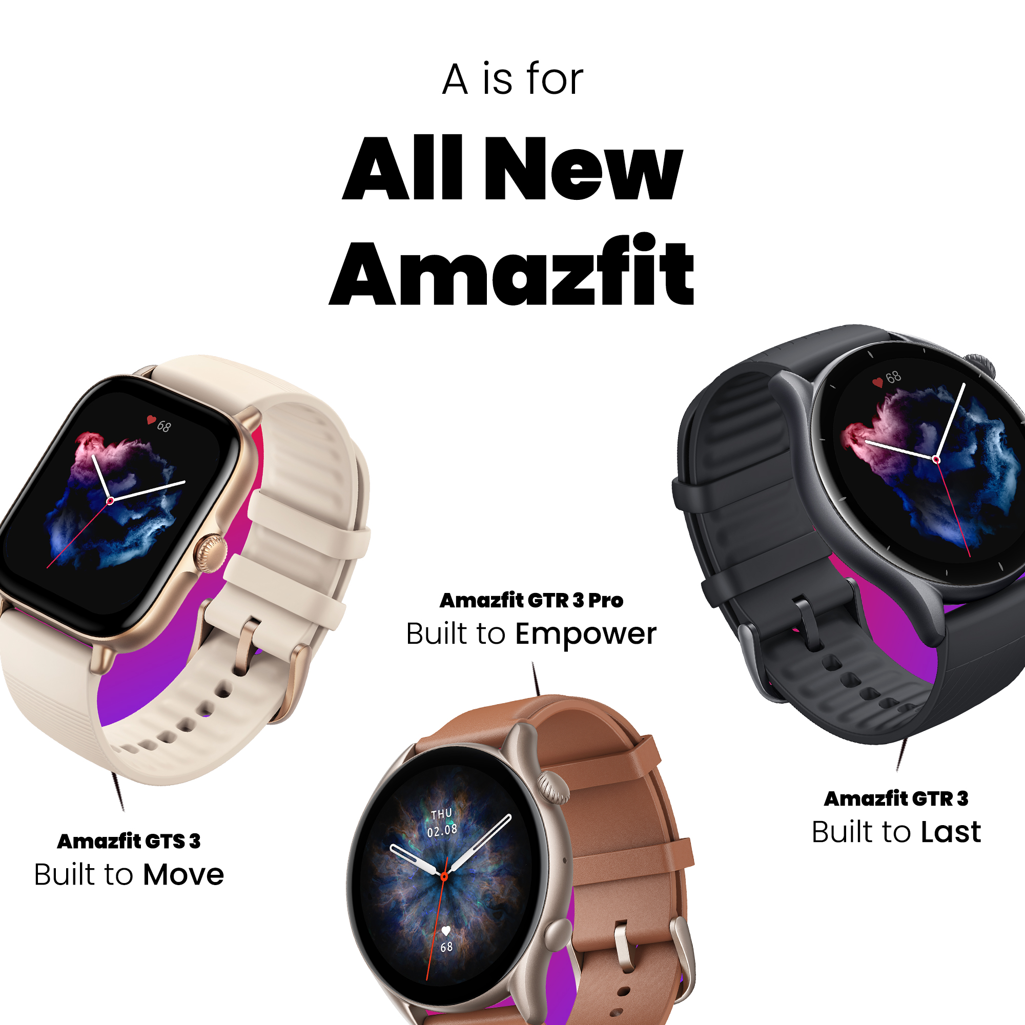 Amazfit US on X: Do you know your alphabet? A is for #Amazfit & an all-new  smartwatch range consisting of the: ⌚ Amazfit GTS 3, the light watch built  for movement ⌚