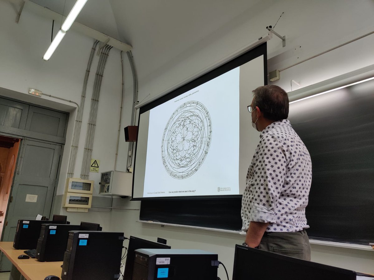 mcrosasb's tweet photo. #CausalDataScience Workshop at @UniBarcelona just started! @bitenmascarado is providing the fundamentals of causal inference 👇 Next to come Jordi Mur &amp; @e_mora_ayala https://t.co/CjO6wlO9rd