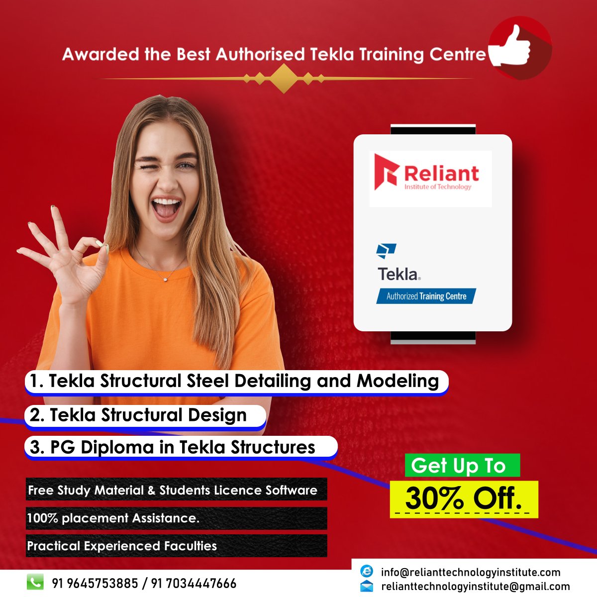 TEKLATraining's tweet photo. 1. Tekla Structural Steel Detailing and Modeling
2. Tekla Structural Design 
3. PG Diploma in Tekla Structures
 Free Study Material &amp; Students Licence Software
Get Up To 30% Off.
👉🏻 website: https://t.co/uYb27ugfGO
ph:- +91 9645753885, +91 7034447666
#Reliant_Technology #Reliant https://t.co/opJxLI4tq8