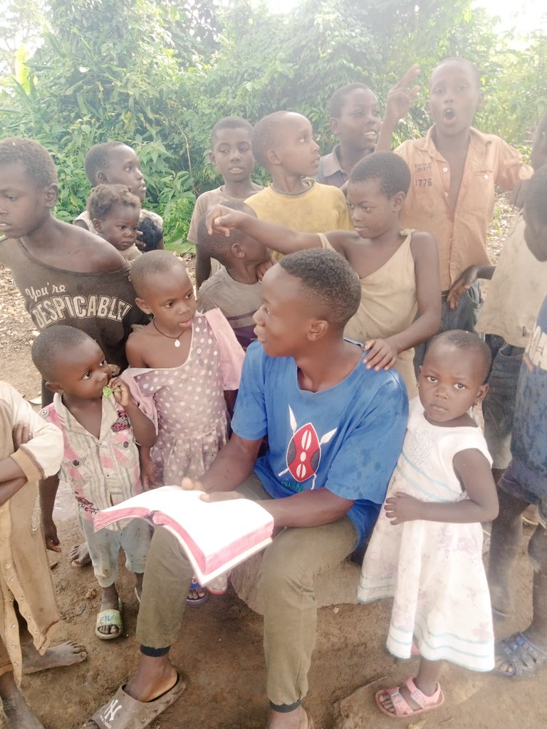 Teaching these young children the word of God is my best hobby